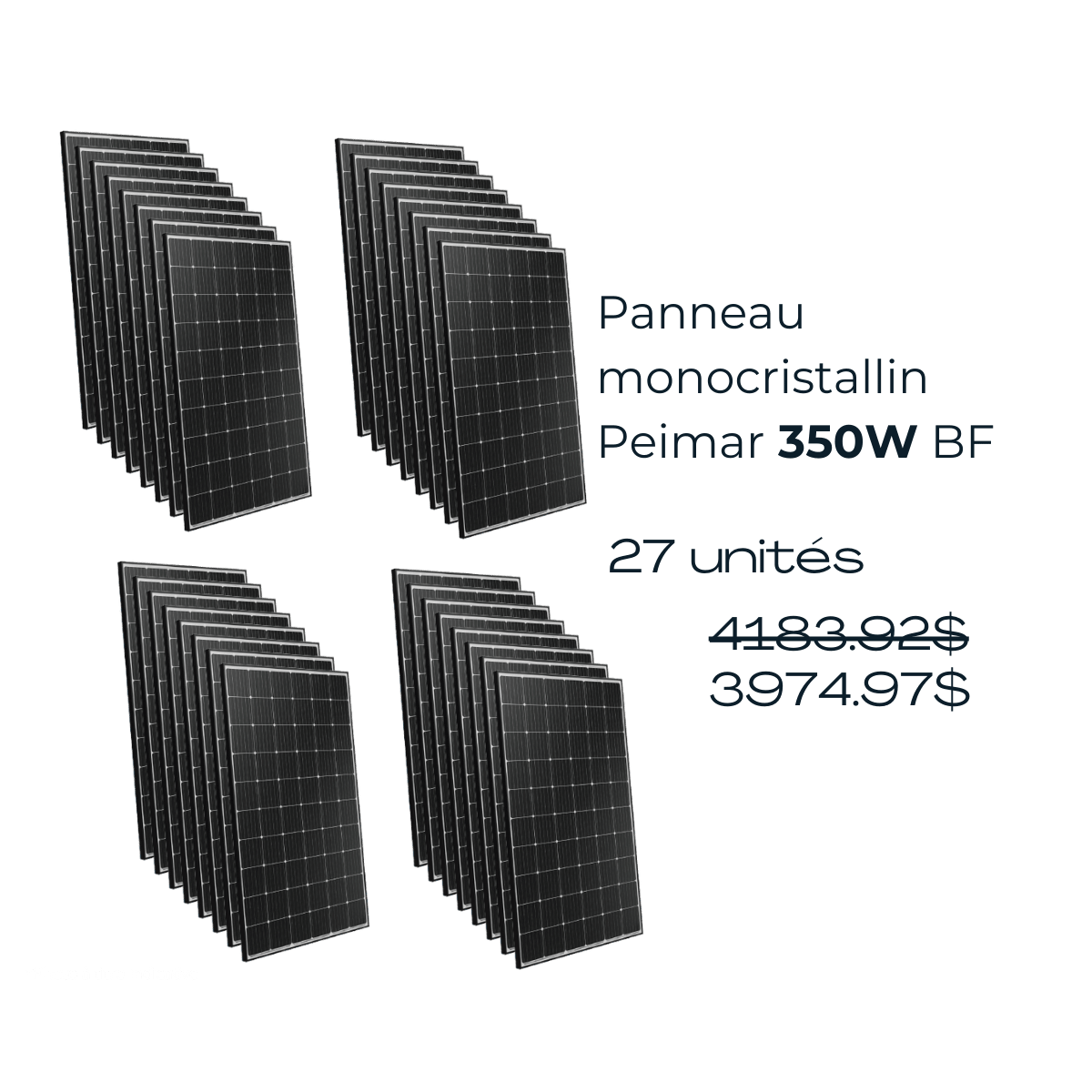 Panneau solaire monocristallin Peimar - 350W (BF)