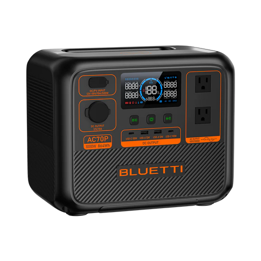 Station d’énergie portative BLUETTI AC70P – 1 000W / 864Wh