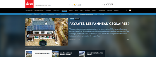On discute | Dossier La Presse : Payant, les panneaux solaires?