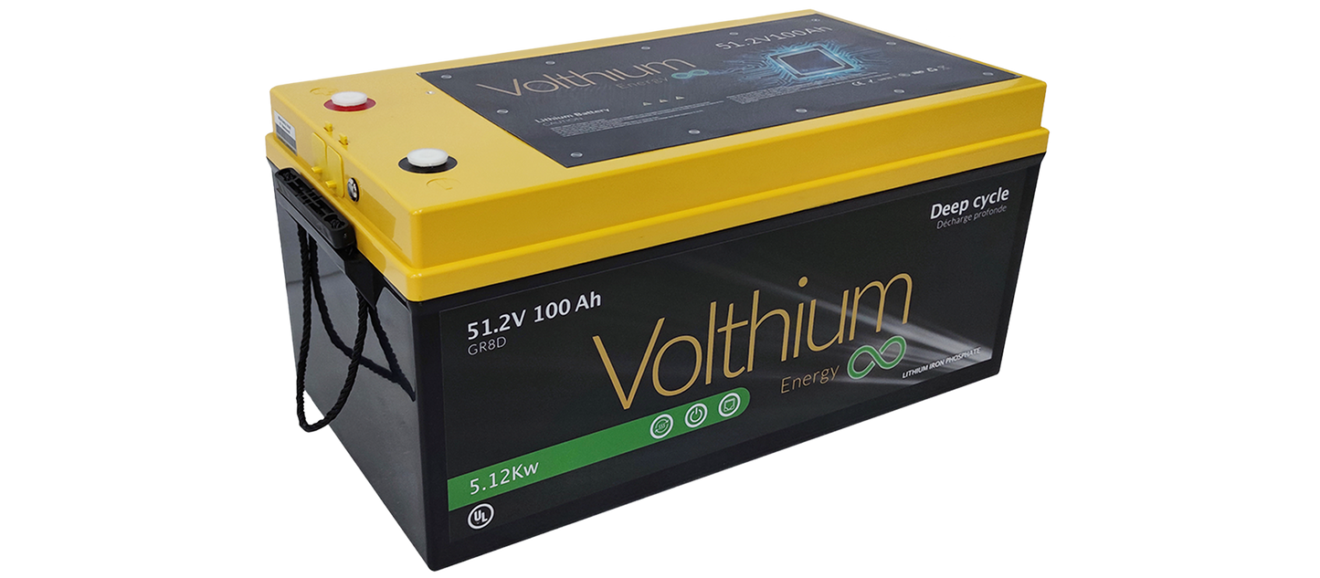 Batterie au lithium 51.2V 100Ah avec Soft-Start et bouton On/Off de Volthium