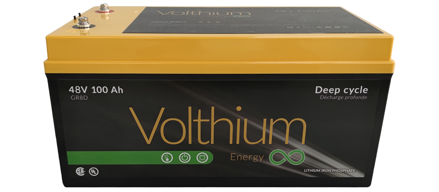 Batterie au lithium 48V 100Ah avec Soft-Start et bouton On/Off de Volthium