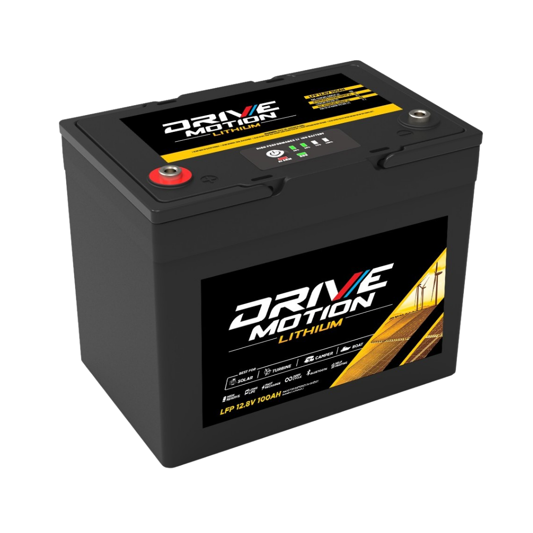 Batterie au lithium 12V 100Ah Bluetooth et autochauffante de DriveMotion